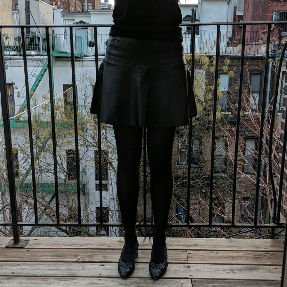 Club Monaco faux leather mini skirt